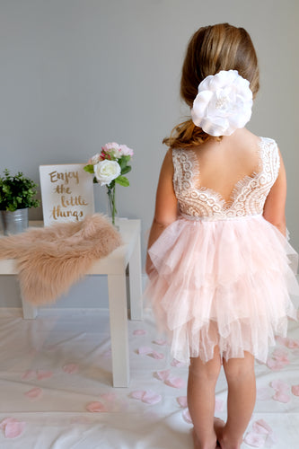 lace tutu flower girl dress